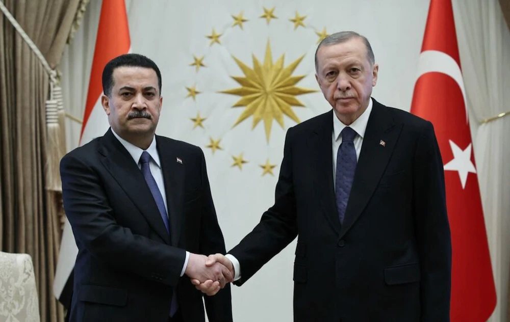 Erdogan, during his first visit to Iraq in 13 years, signed a memorandum of understanding with Iraq, Qatar, and the UAE. (AFP)
