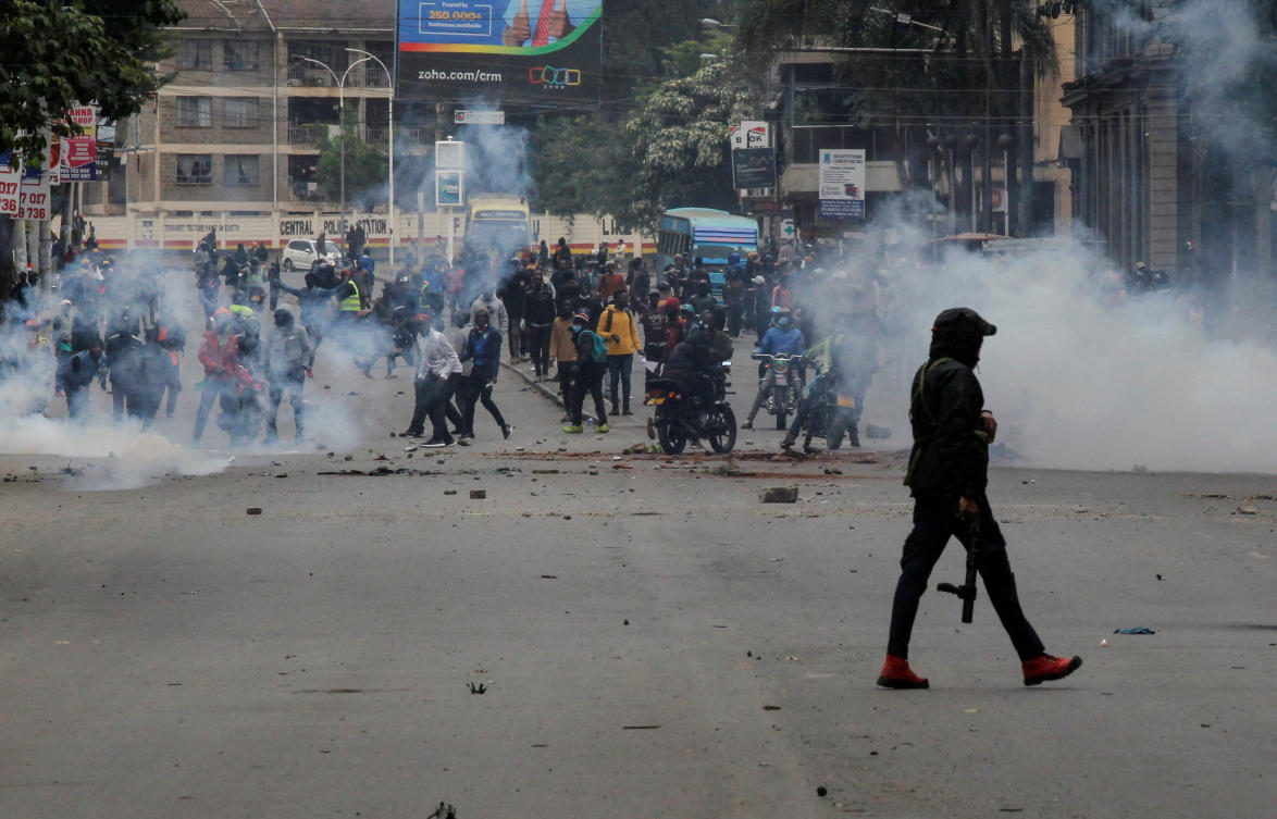 The protests, which began in mid-June, were mostly peaceful until last Tuesday, when police clashed with demonstrators. (Reuters)