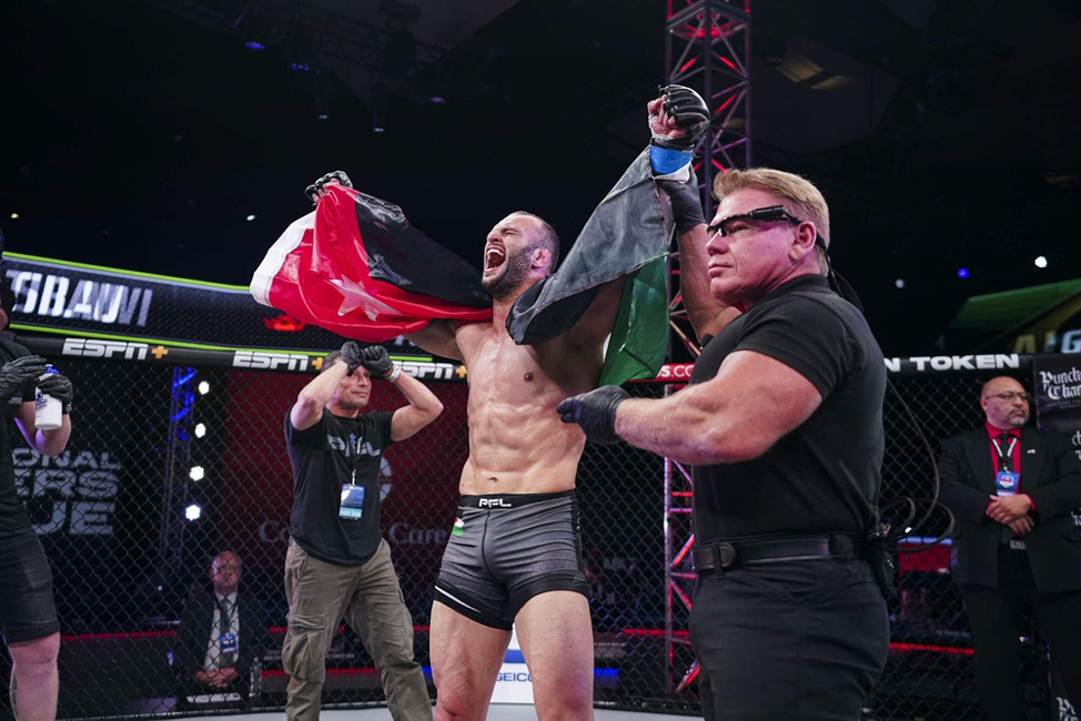 Jarrah Al-Silawi known as “The Jordanian Lion” became a trailblazer of sorts for Middle Eastern fighters in the PFL. (Supplied)