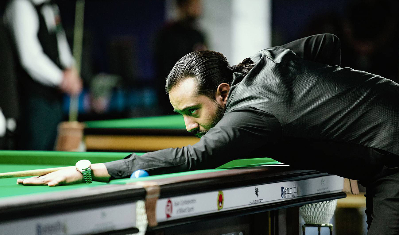 Pakistan’s Awaisullah Muneer plays a shot during Asian 6-Red Snooker Championship in Riyadh on July 2, 2024. (Photo courtesy: Asian Confederation of Billiard Sports)