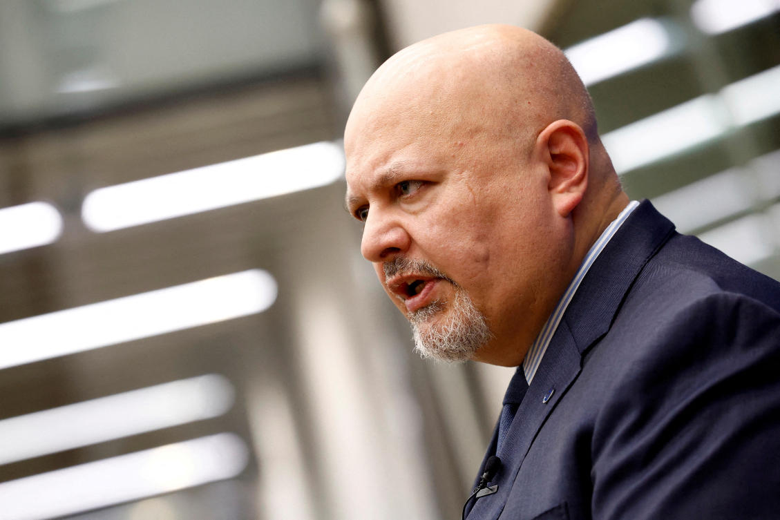 ICC Prosecutor Karim Khan’s decision to request the warrants upended the plans backed by Washington and London for the prosecutor and his team to visit Gaza and Israel (File/Reuters)