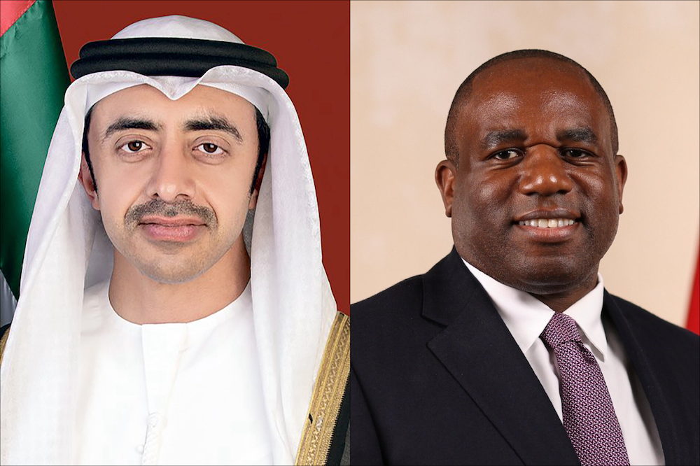 UAE foreign minister congratulates new UK counterpart, pledges to develop relations