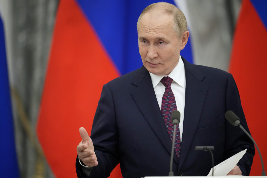 Russian President Vladimir Putin attends a joint news conference with Hungarian Prime Minister Viktor Orban following their talks in the Kremlin in Moscow, Russia. (File/AP)