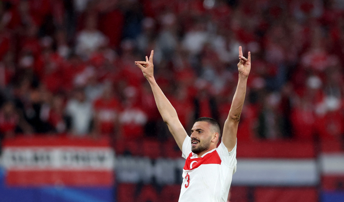 Demiral was suspended by UEFA for two matches after making a controversial salute associated with Turkish right-wing extremist group Grey Wolves. (AFP)
