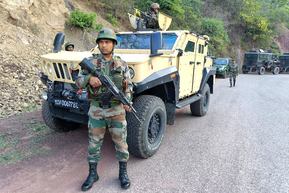 The rebel attack took place in the Kathua district while the Indian military was on a routine patrol, a police officer said. (AFP file photo)