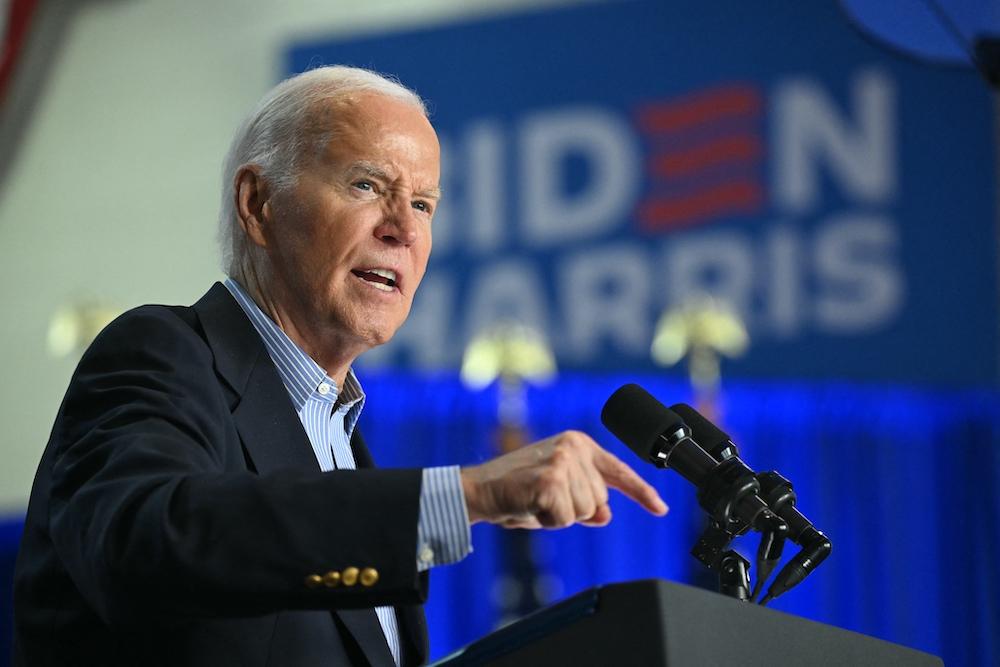 US President Joe Biden insisted he was ‘firmly committed to staying in the race’ against Donald Trump. (AFP)
