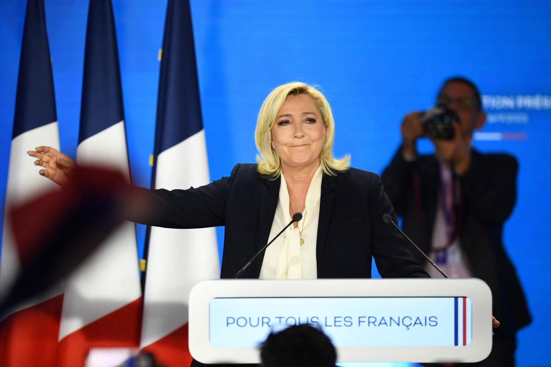 National Rally leader Marine Le Pen and her party have previously denied wrongdoing in connection with campaign financing. (AFP)