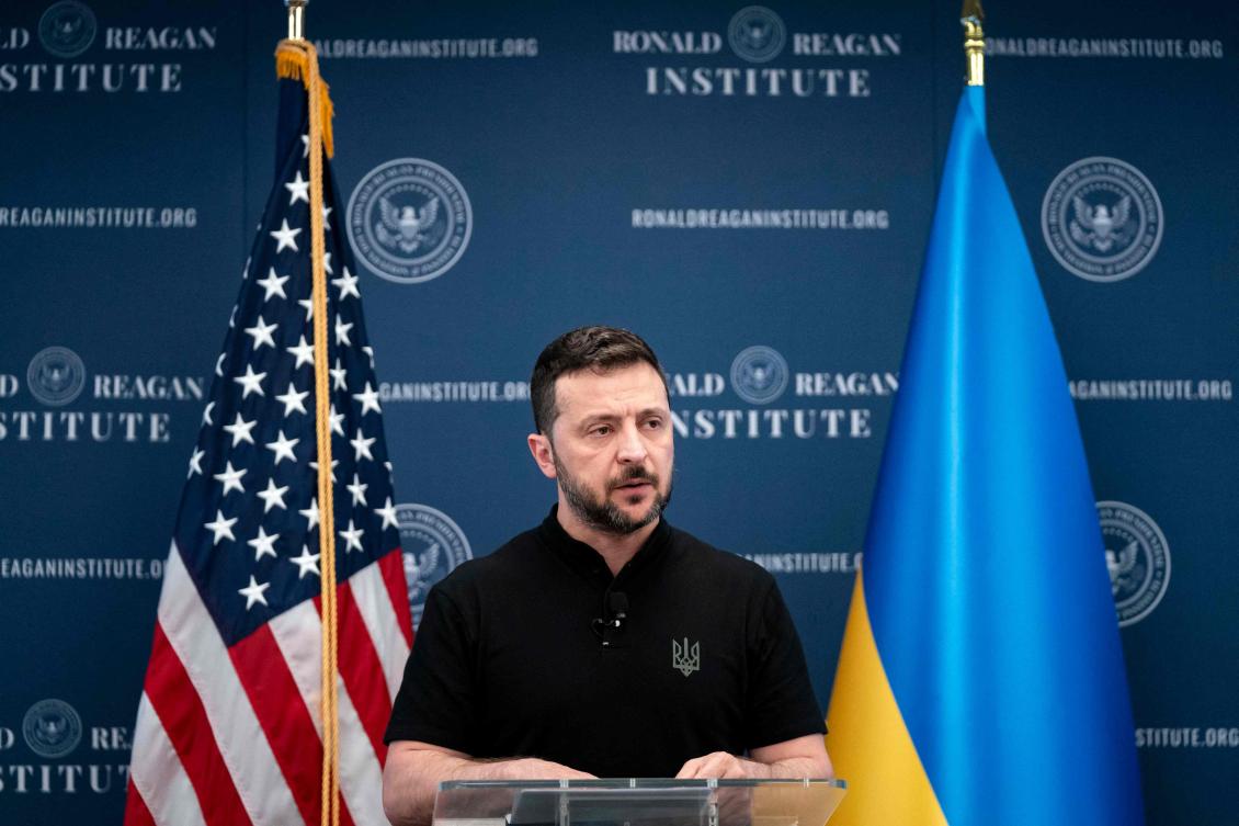 Two of his national security advisers have presented Donald Trump with a plan to end US military aid to Ukraine unless President Volodymyr Zelensky opened talks with Russia to end the conflict. (Getty Images North America/AFP)