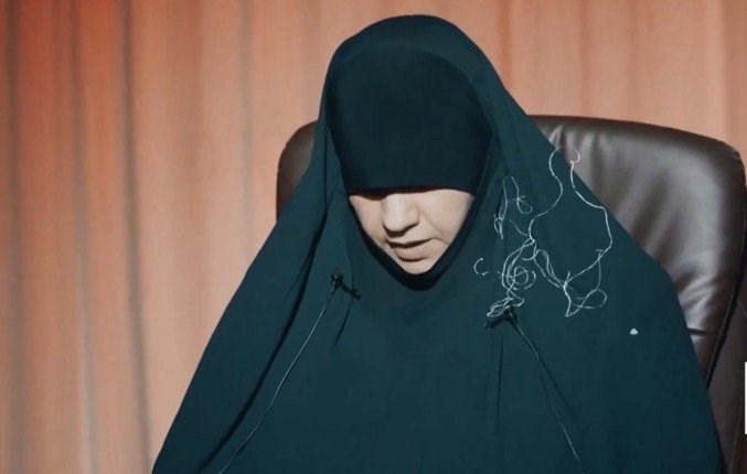 Screen grab from a video interview with Asma earlier this year (Alarabiya)
