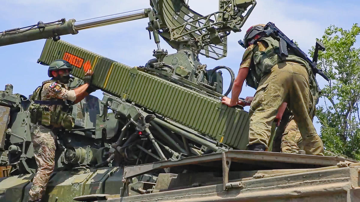 Above, a Russian mobile air defense system operates at an undisclosed location. (Russian Defense Ministry Press Service photo via AP)