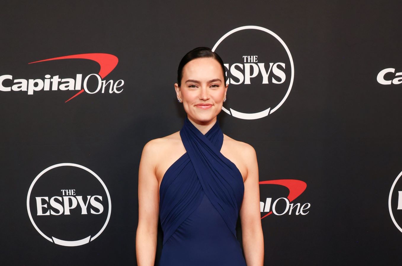 Daisy Ridley wears Elie Saab at the 2024 ESPY Awards in Los Angeles. (Getty Images)