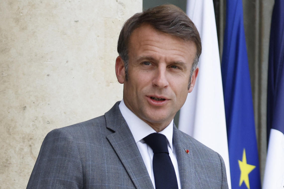 French President Emmanuel Macron spoke on Tuesday with leaders from Egypt, Qatar and Bahrain. (AFP)