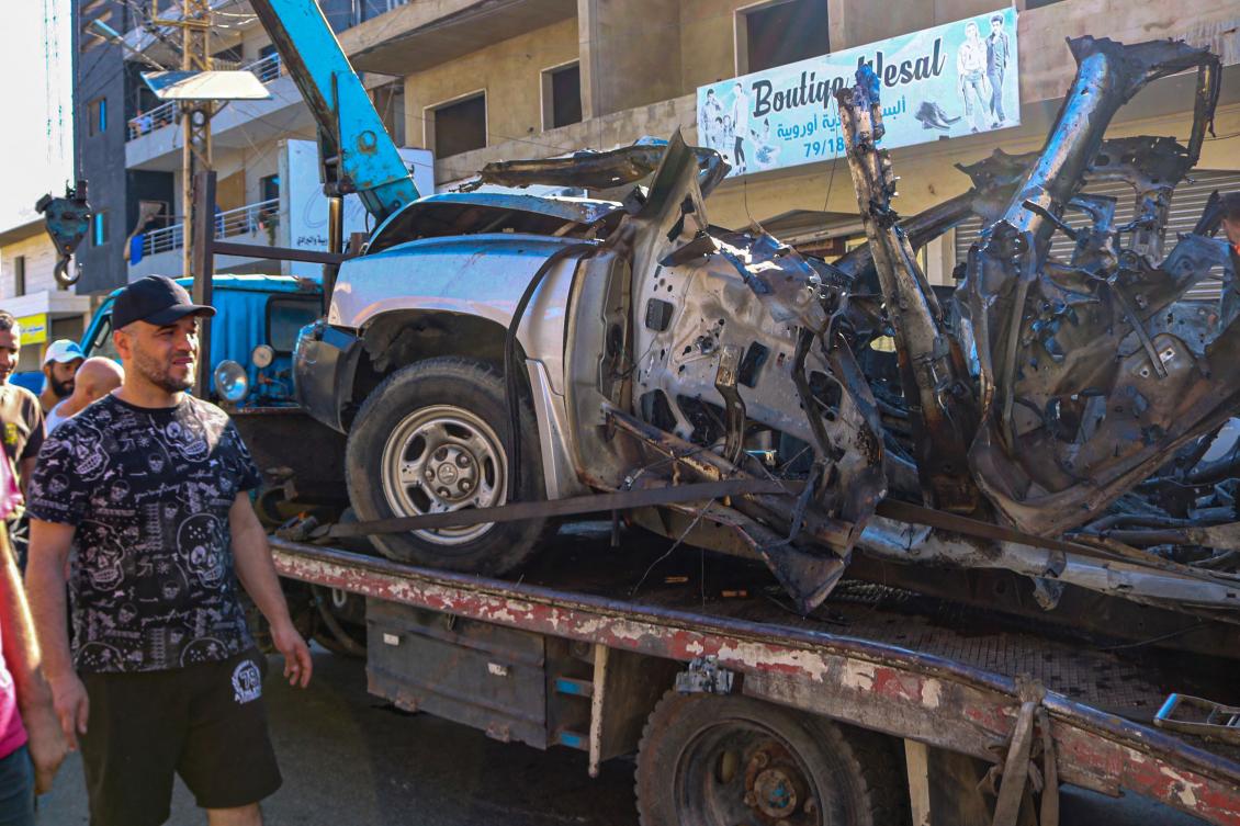 Lebanon’s National News Agency (NNA) said that “Jamaa Islamiya commander Mohammed Hamed Jabberer” was killed when an “enemy drone” targeted his vehicle. (AFP)