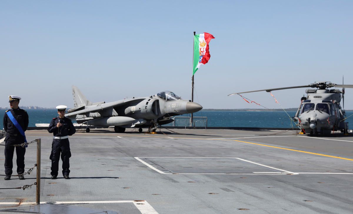 The Italian aircraft carrier Cavour will carry out humanitarian work in the Philippines, performing surgery on children in the ship’s hospital while at port in Manila. (Reuters)