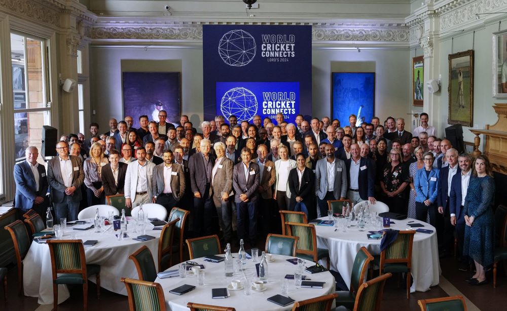 Attendees at the World Cricket Connects event at Lord’s in London, England. (Lord’s)
