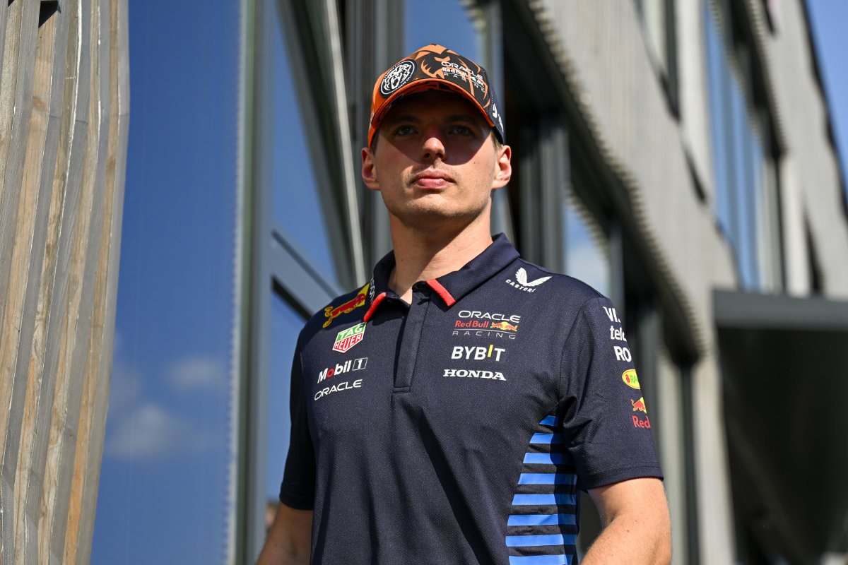 Dutch Formula One driver Max Verstappen of Red Bull Racing arrives to a media interview in the paddock ahead of the Hungarian Formula One Grand Prix at the Hungaroring racetrack in Mogyorod near Budapest Thursday. The Hungarian F1 Grand Prix takes place Sunday. (AP)
