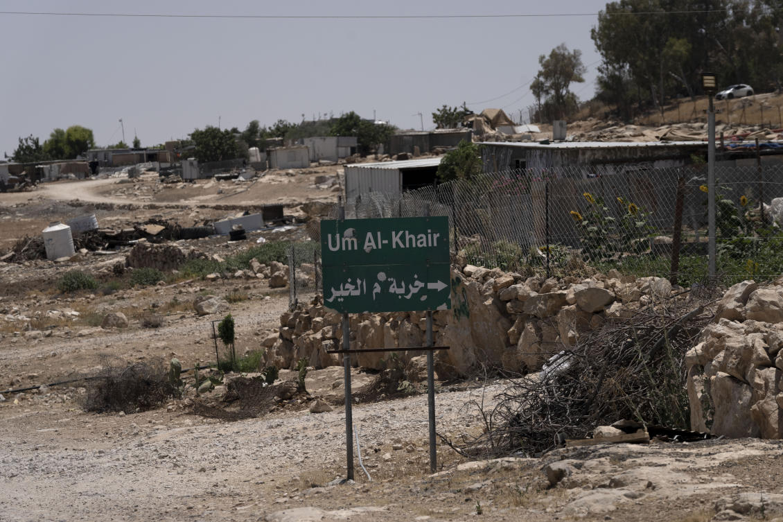 Settler violence and demolitions are nothing new in Umm Al-Khair, founded in the 1950s by traditionally nomadic people known as Bedouin, who settled there just after being uprooted from the Negev desert during the 1948 war surrounding Israel’s creation. (AP)