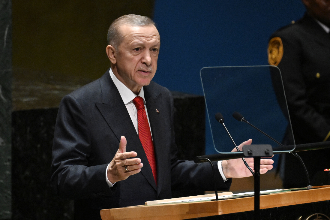 Turkiye’s President Recep Tayyip Erdogan says he sees no point in continuing UN-led negotiations on the divided island’s future. (File/AFP)