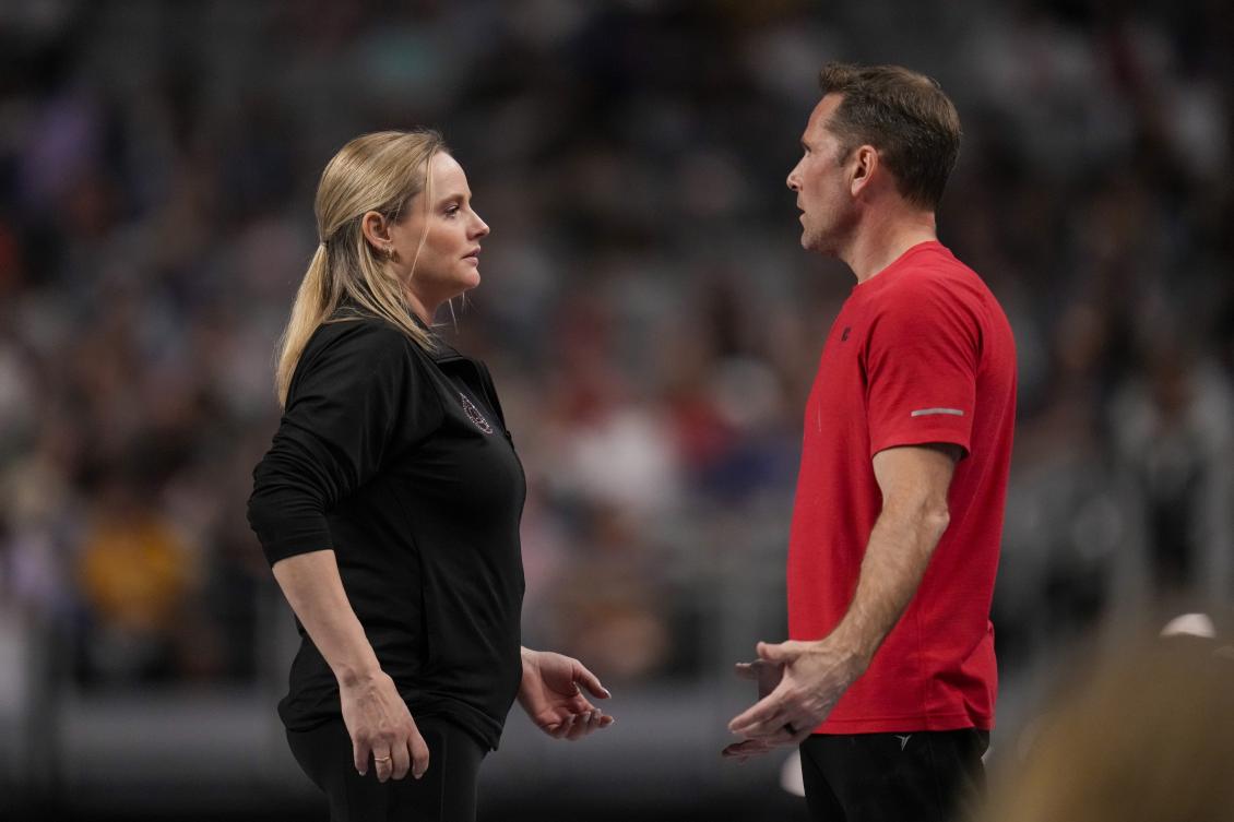The Landis are moving on after the Olympics. Cecile Landi was named co-head coach at the University of Georgia in April.(AP)
