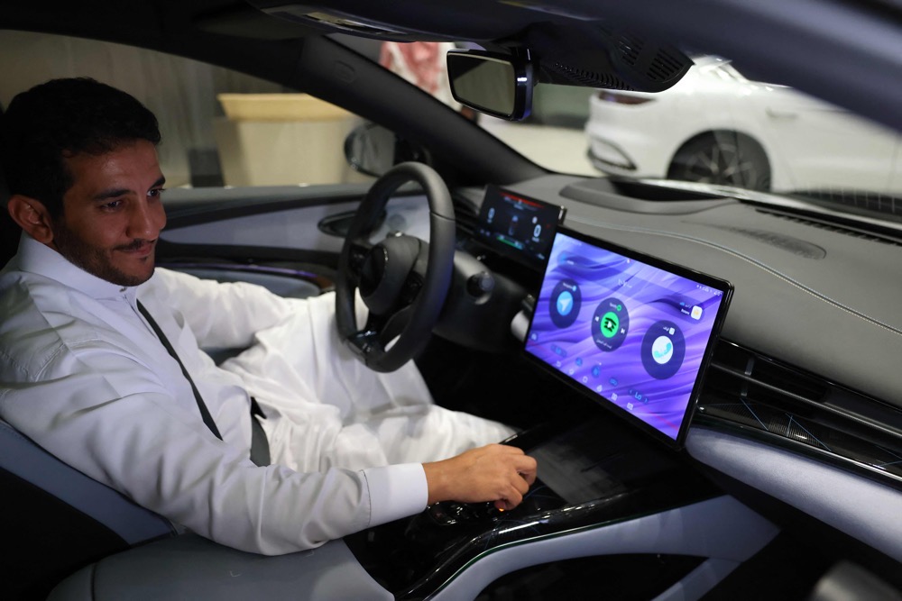 Electric car sales in Saudi Arabia tripled last year to nearly 800. (AFP)