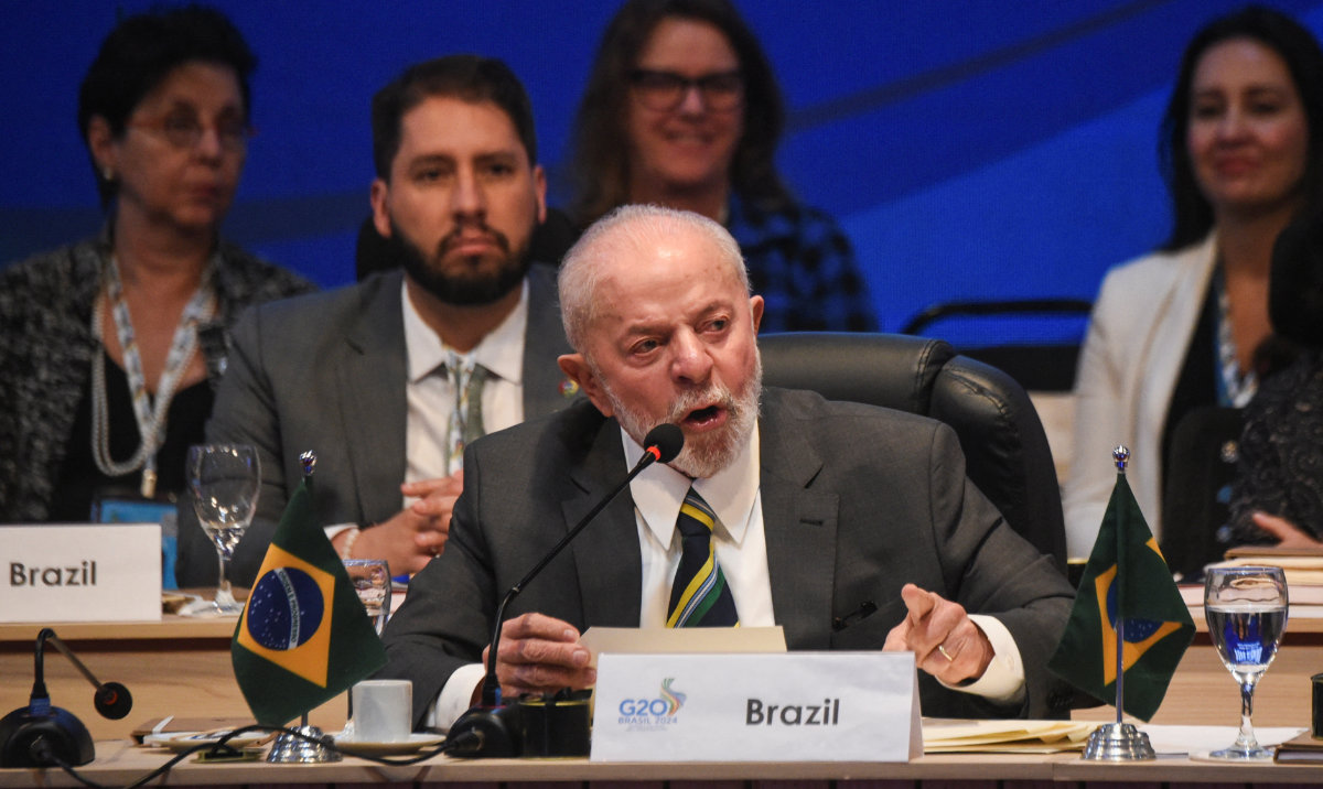 Brazil's President Luiz Inacio Lula da Silva attends task force meeting of the Global Alliance against Hunger and Poverty in Rio de Janeiro, Brazil, July 24, 2024. (Reuters)