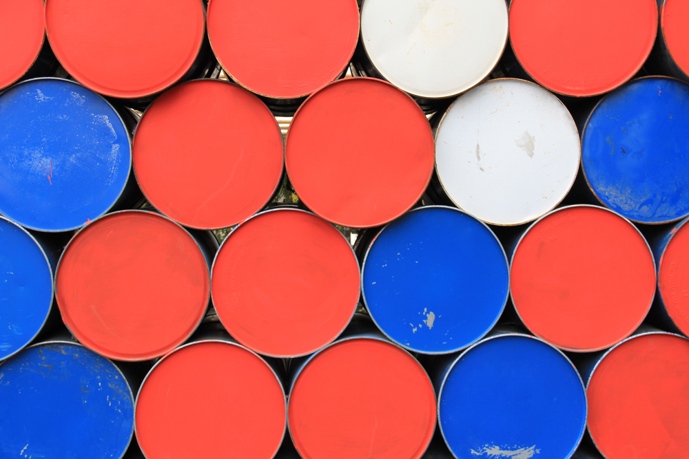 Brent crude futures for September fell 59 cents, or 0.7 percent, to $81.12 a barrel by 8:30 a.m. Saudi time. Shutterstock