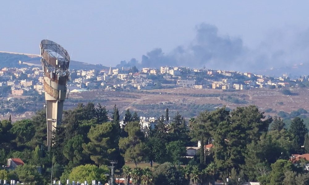 Smoke rises above Lebanon, amid cross-border hostilities between Hezbollah and Israeli forces, as seen from northern Israel, July 25, 2024. (Reuters)