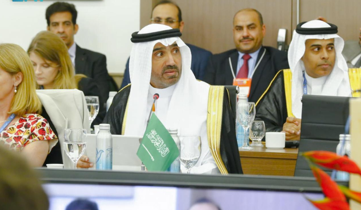 Saudi HR minister Ahmed bin Sulaiman Al-Rajhi led the Kingdom’s delegation at the G20 Labor and Employment Ministers’ Meeting in Brazil. (SPA)