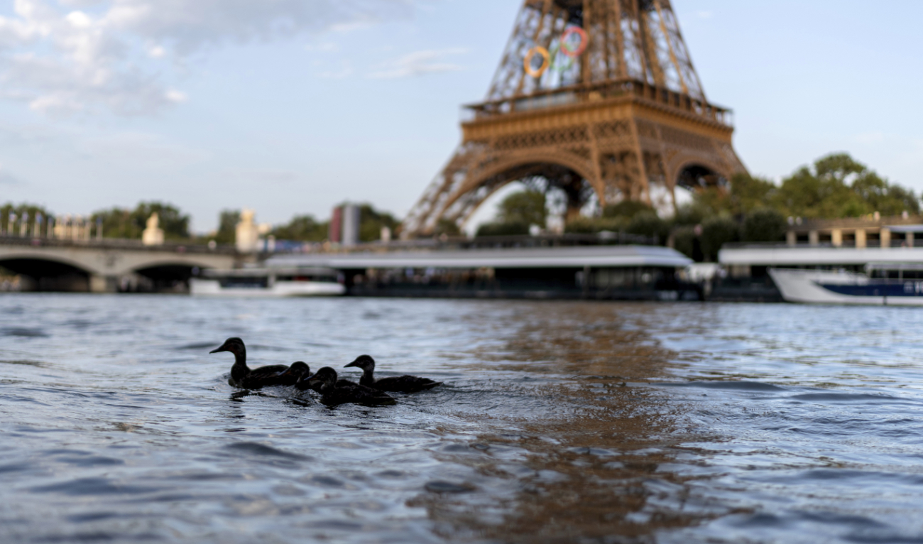 As the Olympics continue in Paris, the River Seine's water quality remains a major area of concern for officials. Organizers of the triathlon event cancelled swimming practice Monday. Event organizers hope sunny weather will make swimming viable on Tuesday when the triathlon begins. (AP)