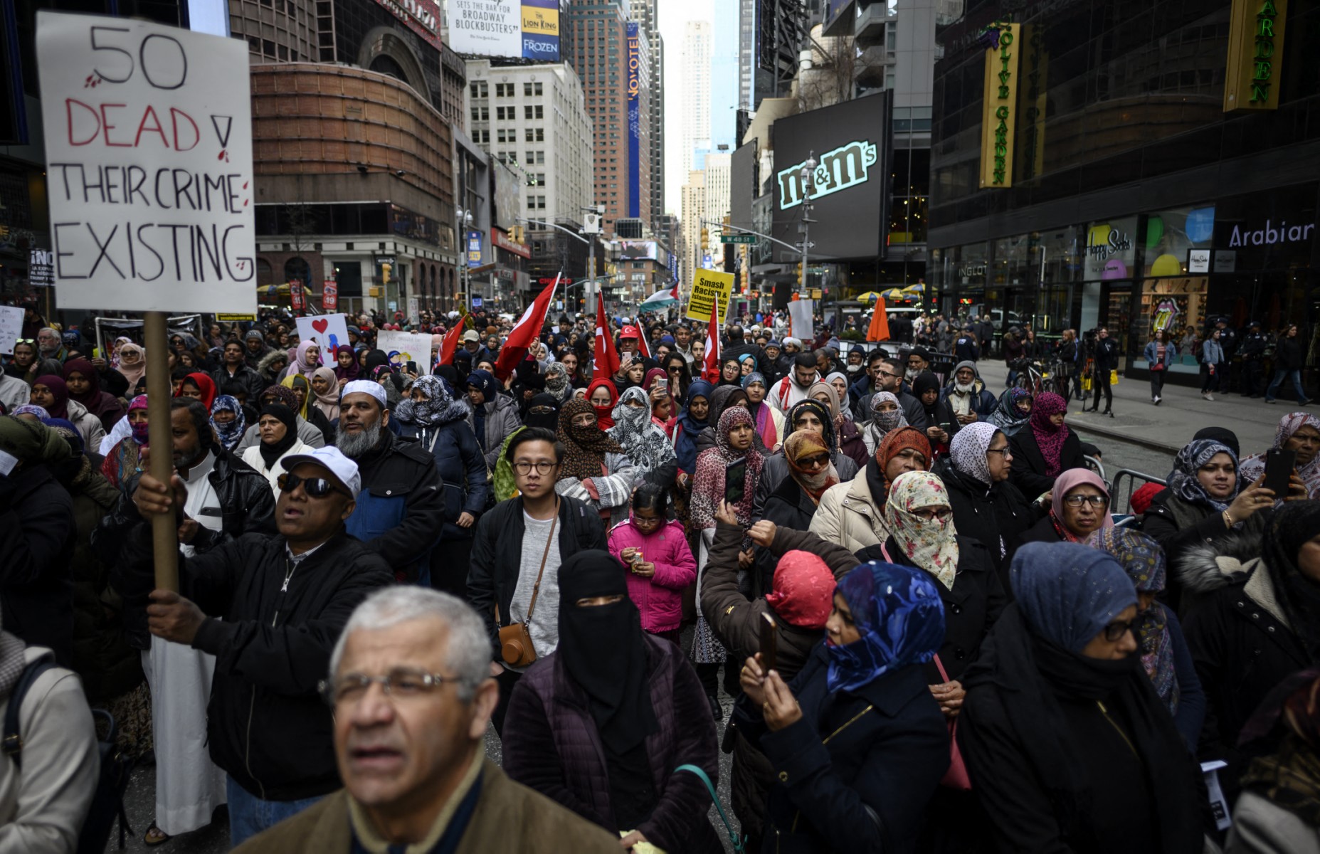 File photo Demonstrators take part in a protest against growing Islamophobia (AFP)