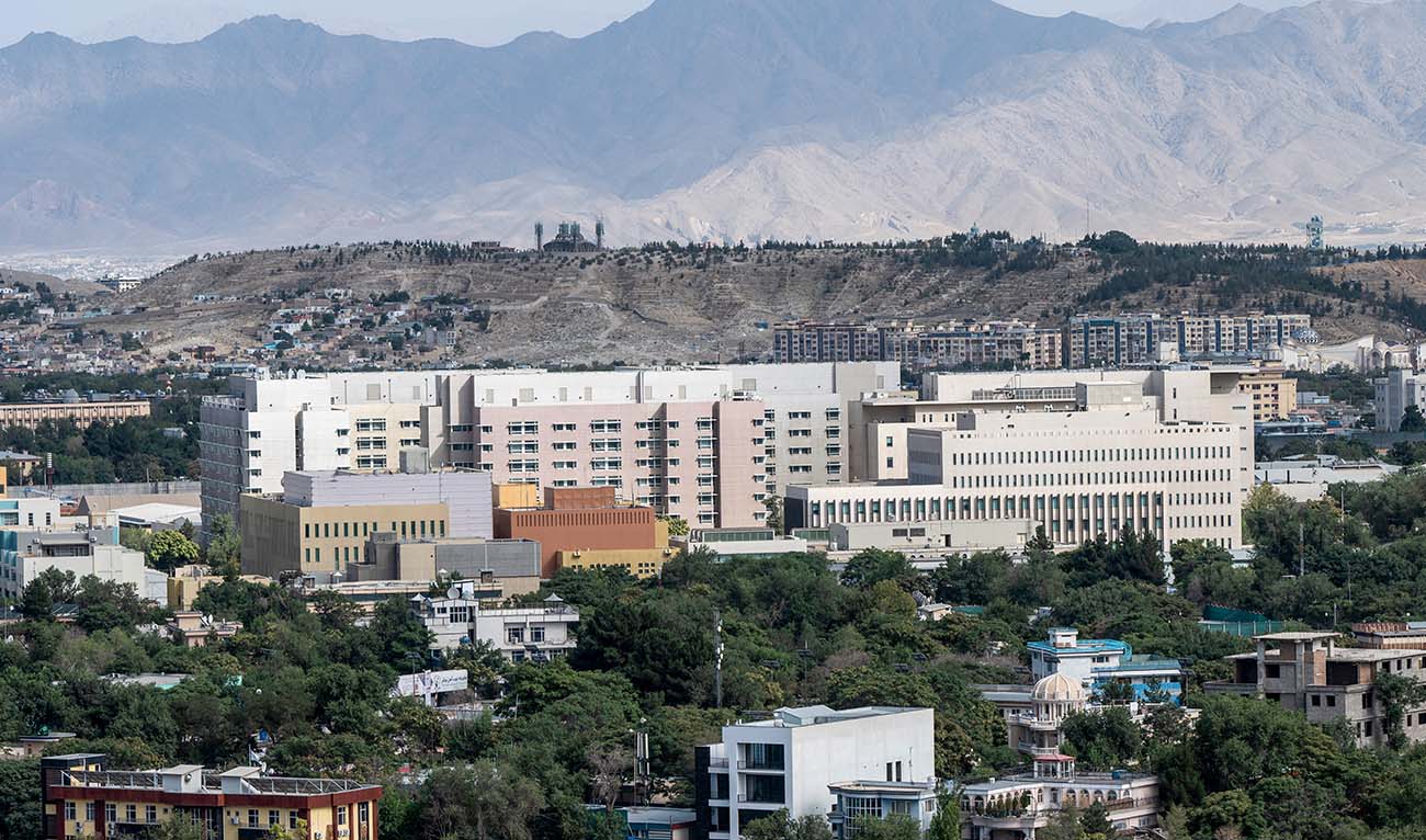 A general view of the US embassy is pictured in Kabul on August 10, 2023. (AFP/File)