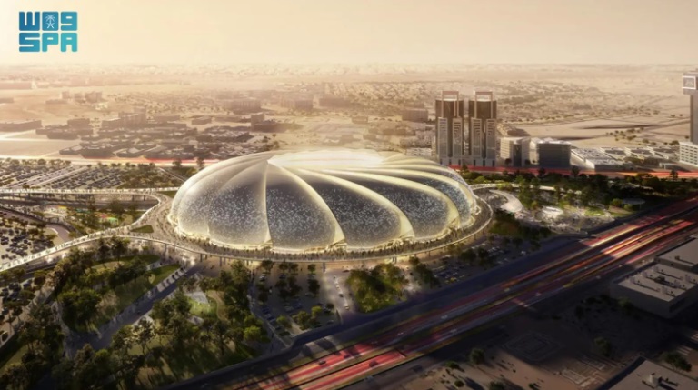 A 47,000-capacity arena, to be called the Aramco Stadium, is to be built in Alkhobar in the Eastern Province following a cooperation agreement between ROSHN Group and Saudi Aramco. (SPA)