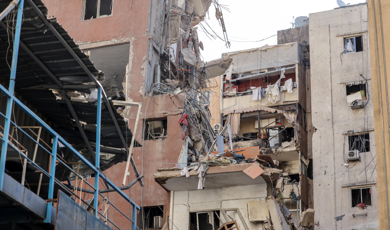 This pictured shows the aftermath of an Israeli military strike on a building in Beirut's southern suberbs on July 31, 2024. (AFP)
