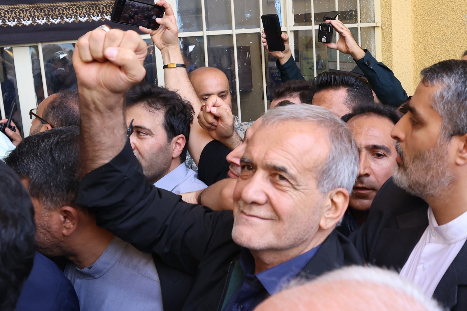 Pezeshkian won the Iranian presidential runoff election on Friday (File/AFP)
