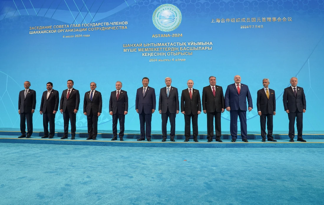 Iranian Interim President Mohammad Mokhber and Russian President Vladimir Putin among leaders participating in Shanghai Cooperation Organization (SCO) summit in Astana, Kazakhstan. (Reuters)