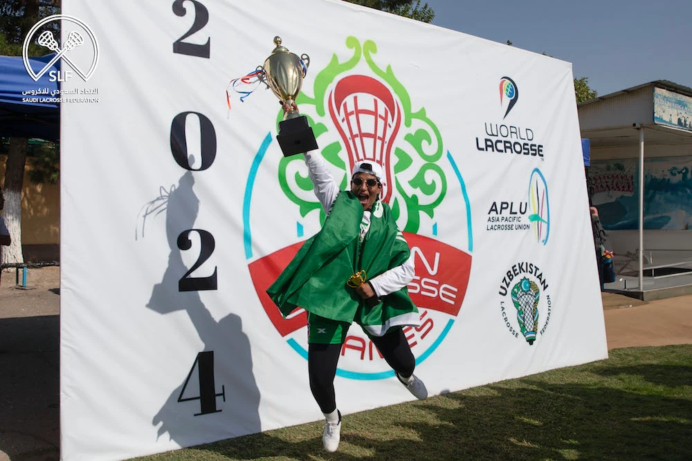 Saudi Arabia’s women’s lacrosse team on Thursday clinched the title at the Asian Lacrosse Games in Samarkand, Uzbekistan to mark a successful debut in the competition. (Supplied)