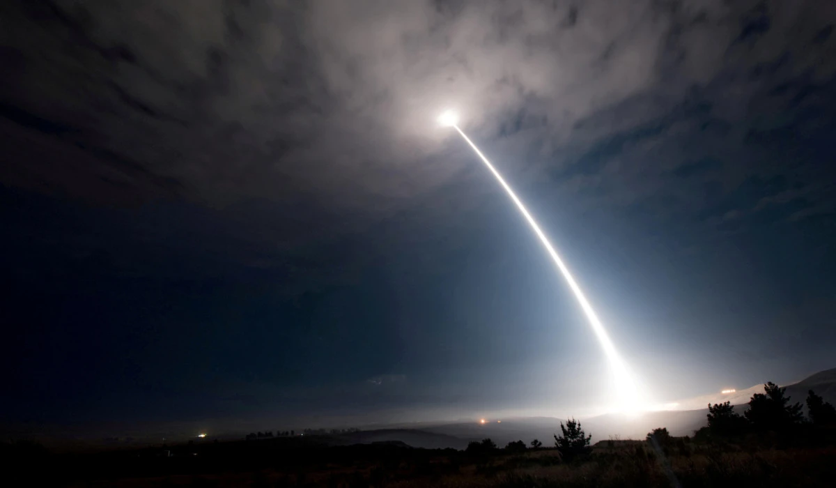An unarmed Minuteman III intercontinental ballistic missile launches during an operational test at 2:10 a.m. Pacific Daylight Time at Vandenberg Air Force Base, California, U.S., August 2, 2017. (REUTERS)