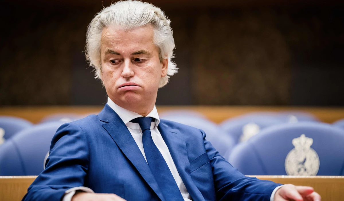 PVV leader Geert Wilders reacts during the weekly question time at the House of Representatives in The Hague, The Netherlands, on October 27, 2020. (AFP file photo)