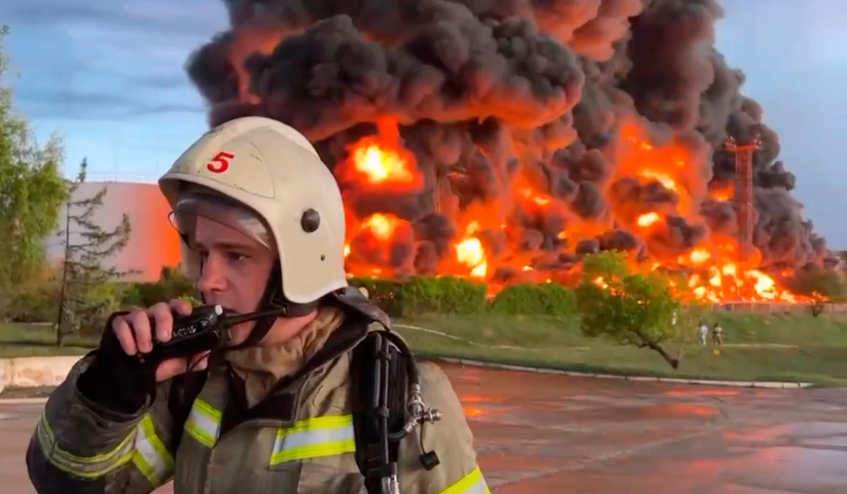 The fire was consuming an area of about 1,500 square meters (16,000 square feet), TASS state news agency reported. (AP file photo)