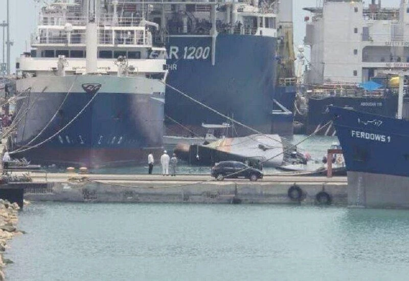 State-run IRNA news agency reported that the Sahand destroyer lost its balance due to water infiltration into the tanks. (IRNA)