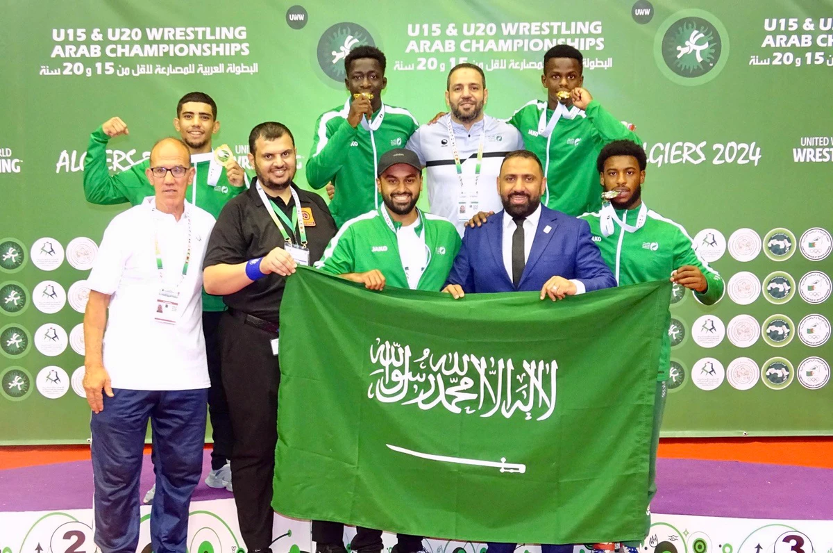 The team captured three gold and one silver at the event held from July 2 to 5. (@KSA_Wrestling)