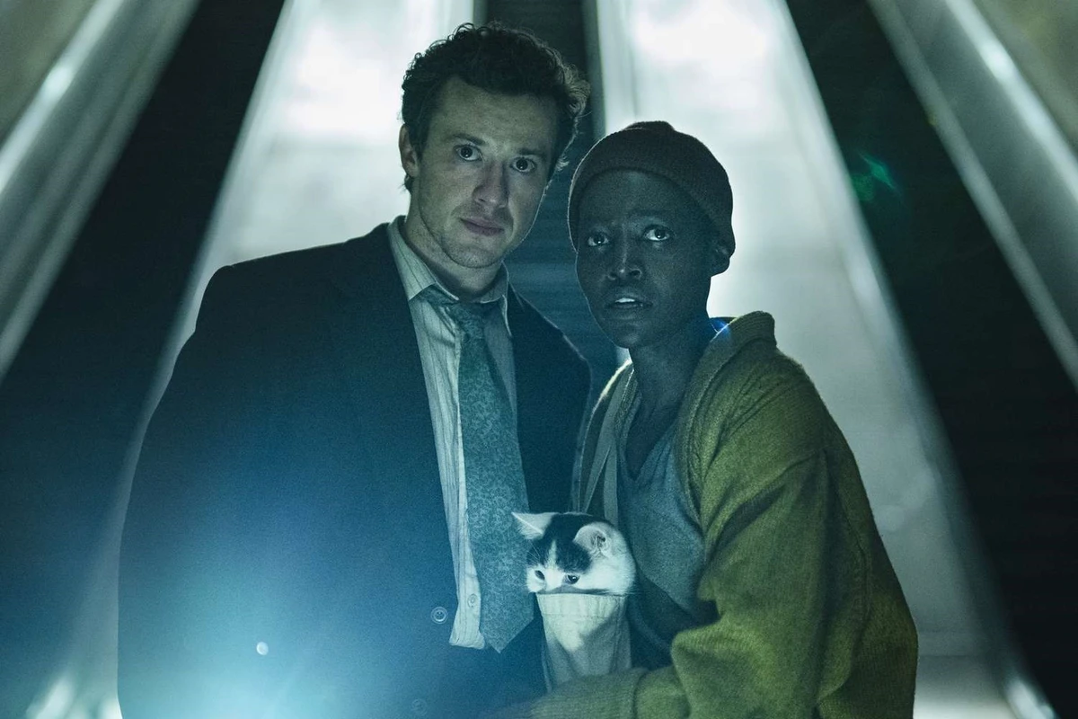 Lupita Nyong'o, right, and Joseph Quinn star in the horror flick. (Supplied)