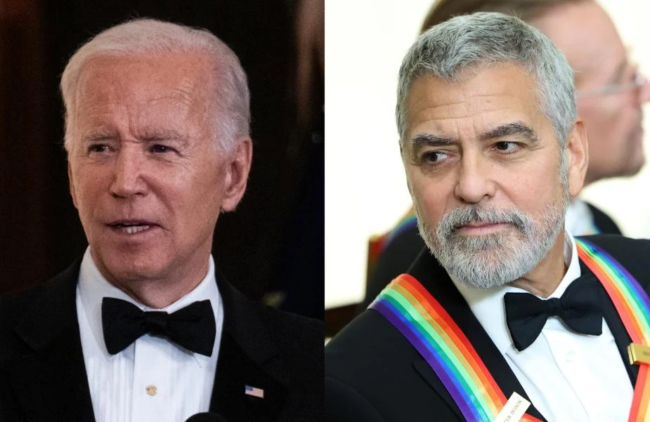 Joe Biden and George Clooney. (Getty Images)