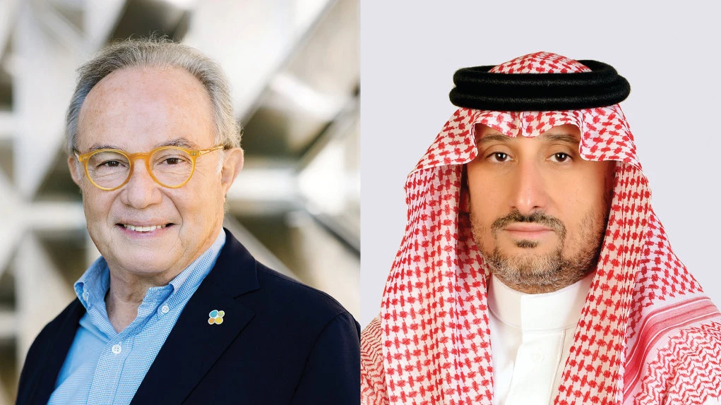 Pierre Magistretti, vice president of research, KAUST, and Mashhour Al-Sudairy, head of local content at Ericsson, Saudi Arabia.