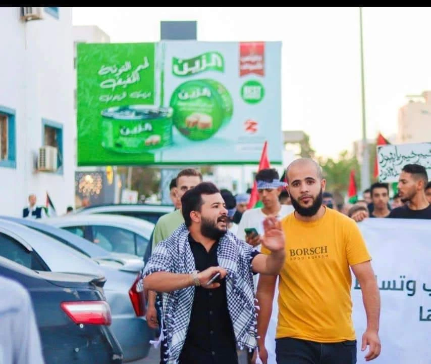 Libyan political activist Al-Moatassim Al-Areebi (right) who was abducted by an unknown armed group in western Libya has been released a day after the UN said it was “deeply concerned” over his abduction. (X/@TessourouA)
