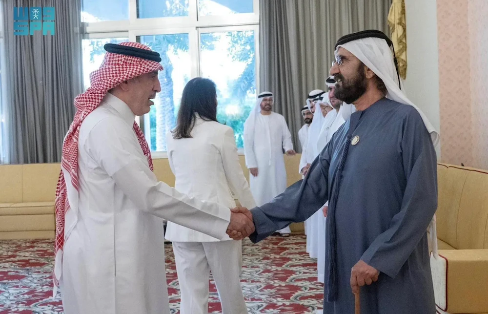 Dubai Ruler Sheikh Mohammed bin Rashid Al-Maktoum received the Saudi ambassador to the UAE Sultan bin Abdullah Al-Angari on Saturday. (SPA)