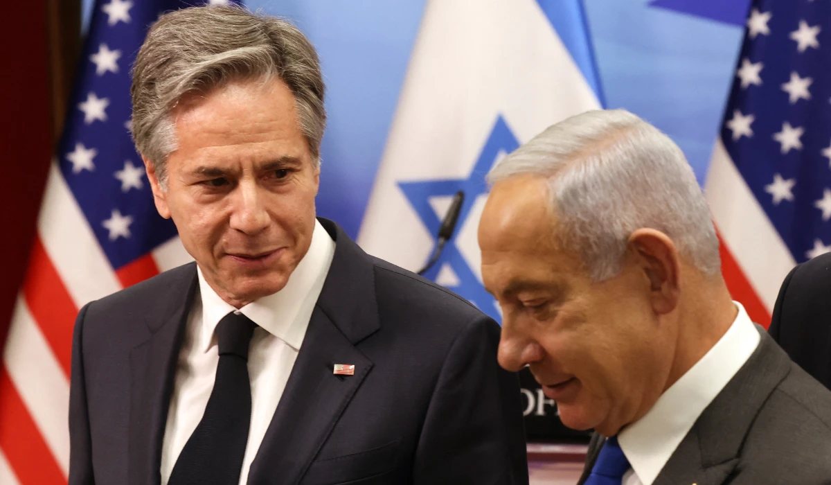US Secretary of State Antony Blinken (L) and Israeli Prime Minister Benjamin Netanyahu are pictured during a joint press conference, on January 30, 2023 in Jerusalem. (AFP file photo)