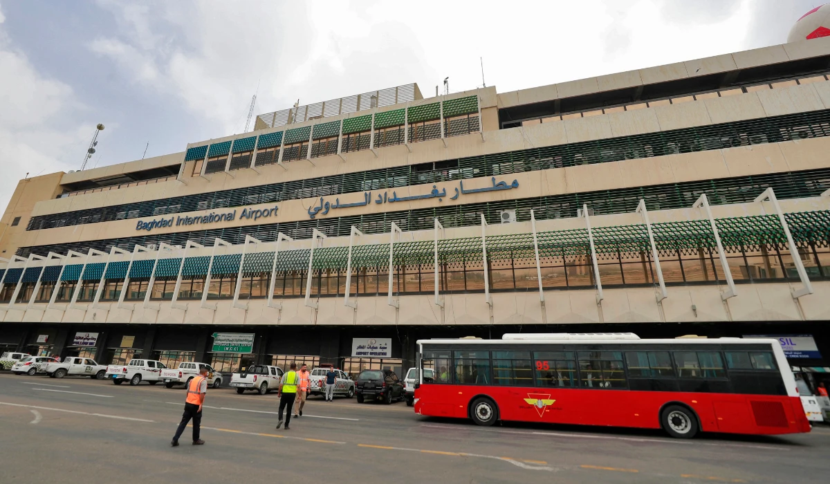 This picture shows the entrance of Baghdad International Airport on March 14, 2023 in Baghdad. (AFP file photo)