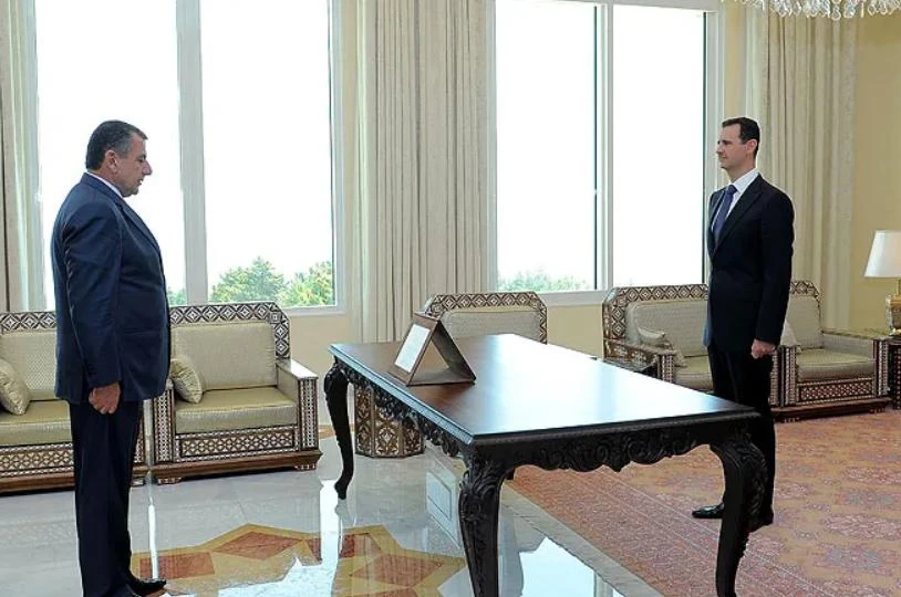 Samir Ousman Al-Sheikh and Bashar Assad. (SETF)