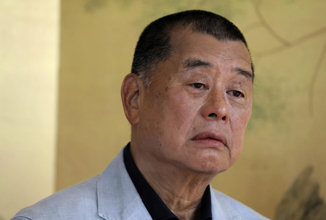 Besides sedition, Hong Kong media tycoon Jimmy Lai is also accused of two counts of colluding with foreign forces by calling for international sanctions against Chinese and Hong Kong officials. (AP)